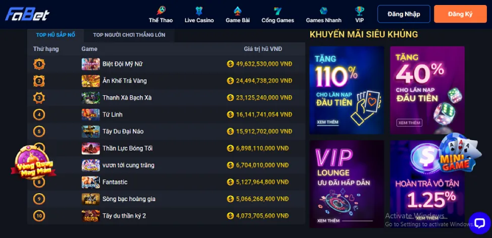 Chương trình VIP và ưu đãi độc quyền 85BET